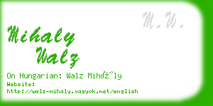 mihaly walz business card